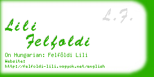 lili felfoldi business card